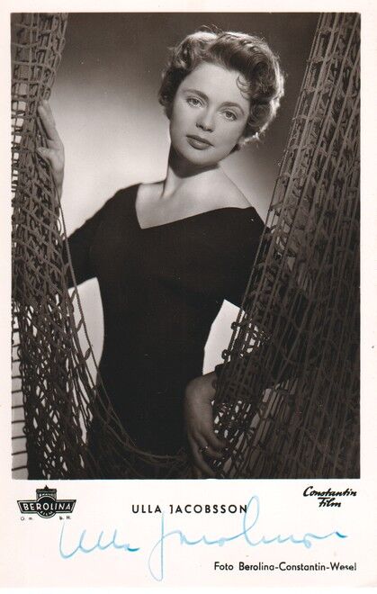 Autogramm Film | Ulla JACOBSSON | 1955 "Heilige Lüge" (Portrait SW KuB) Berolina