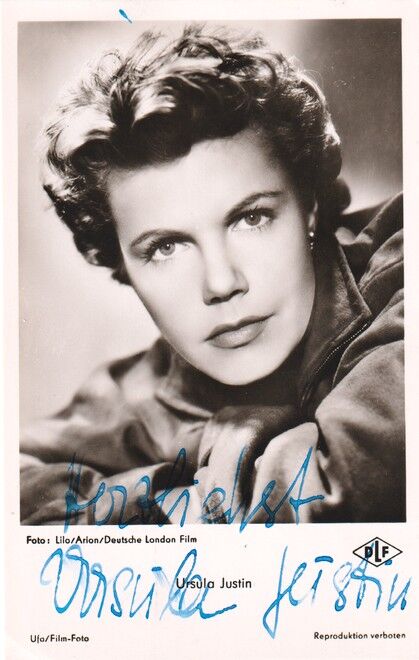 Autogramm Film | Ursula JUSTIN | 1954 "Geld Aus Der Luft" (Portrait SW UfA FK1001)
