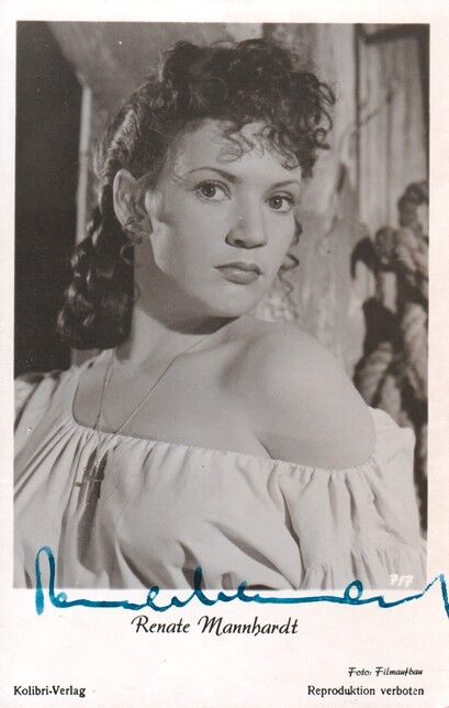 Autogramm Schauspieler | Renate MANNHARDT | 1950er (Portrait SW Kolibri 717)