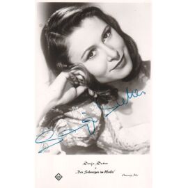Autogramm Film | Sonja SUTTER | 1955 "Schweigen Im Walde" (Portrait SW FBZ)