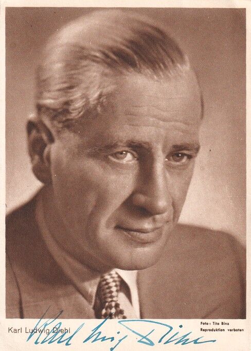 Autogramm Schauspieler | Karl Ludwig DIEHL | 1930er (Portrait SW NVA) Binz