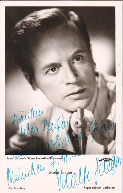 Autogramm Film | Malte JAEGER | 1954 "Mann Meines Lebens" (Portrait SW UfA FK857)
