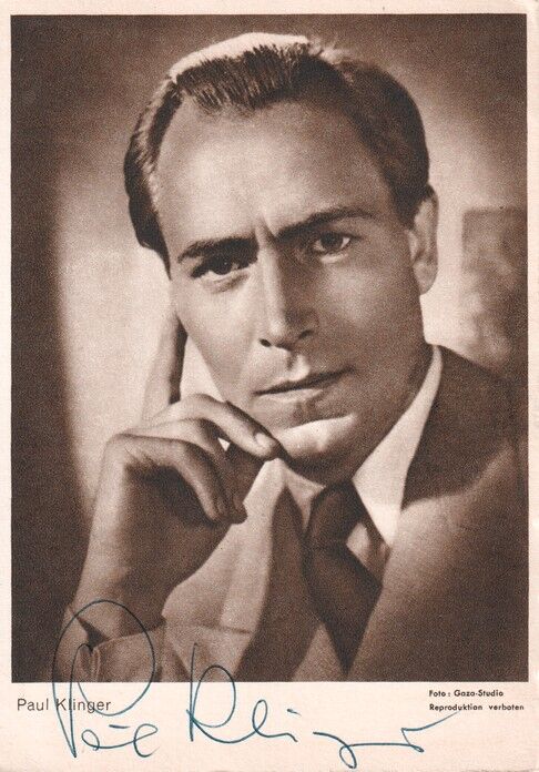 Autogramm Schauspieler | Paul KLINGER | 1950er (Portrait SW NVA) Gaza