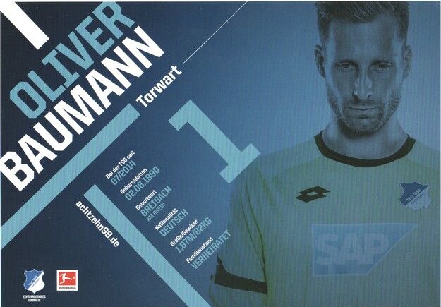 Autogramm Fussball | TSG 1899 Hoffenheim | 2018 | Oliver BAUMANN