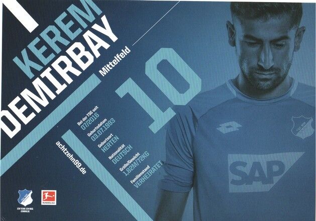 Autogramm Fussball | TSG 1899 Hoffenheim | 2018 | Kerem DEMIRBAY