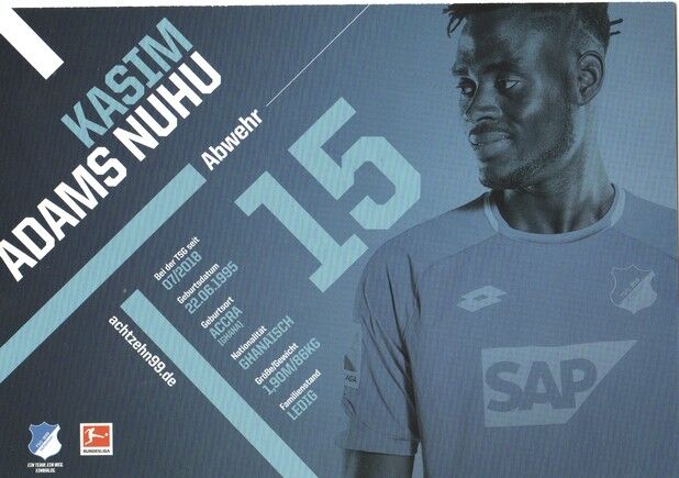 Autogramm Fussball | TSG 1899 Hoffenheim | 2018 | Kasim ADAMS NUHU