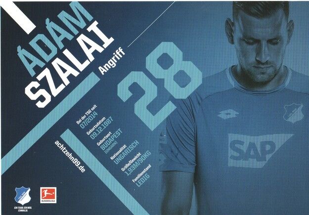 Autogramm Fussball | TSG 1899 Hoffenheim | 2018 | Adam SZALAI