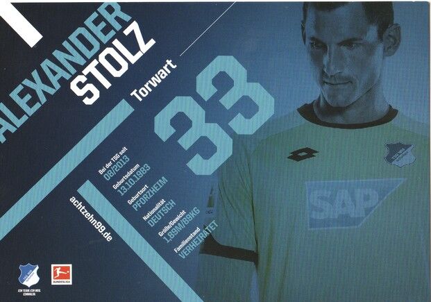 Autogramm Fussball | TSG 1899 Hoffenheim | 2018 | Alexander STOLZ