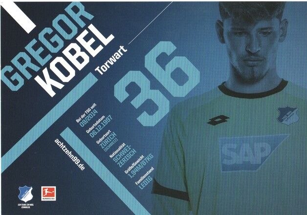 Autogramm Fussball | TSG 1899 Hoffenheim | 2018 | Gregor KOBEL