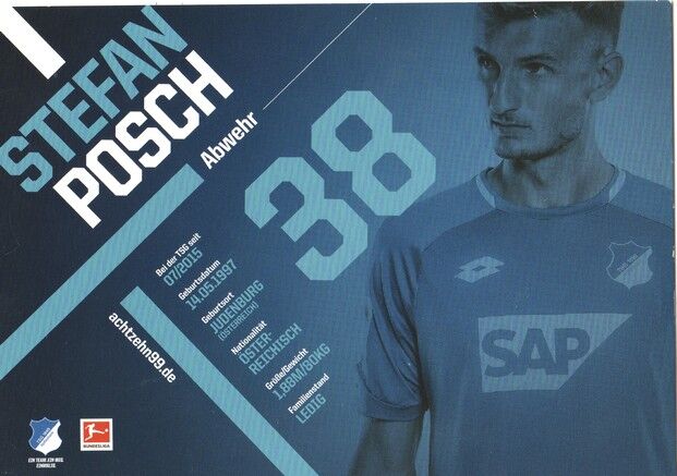 Autogramm Fussball | TSG 1899 Hoffenheim | 2018 | Stefan POSCH