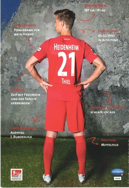 Autogramm Fussball | 1. FC Heidenheim 1846 | 2017 | Maximilian THIEL