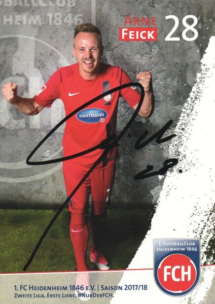 Autogramm Fussball | 1. FC Heidenheim 1846 | 2017 | Arne FEICK