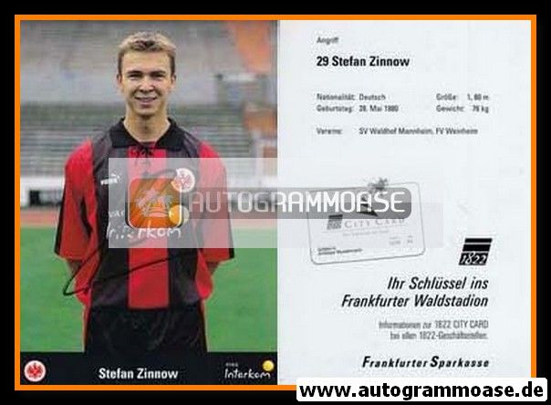 Autogramm Fussball | Eintracht Frankfurt | 1999 | Stefan ZINNOW