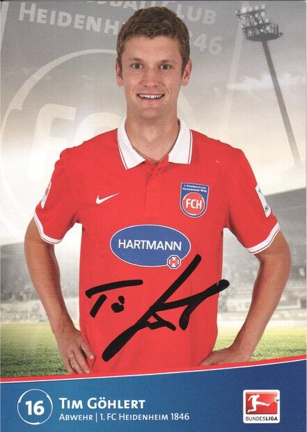 Autogramm Fussball | 1. FC Heidenheim 1846 | 2014 | Tim GÖHLERT