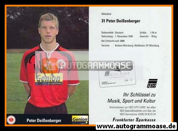 Autogramm Fussball | Eintracht Frankfurt | 2000 | Peter DEISSENBERGER