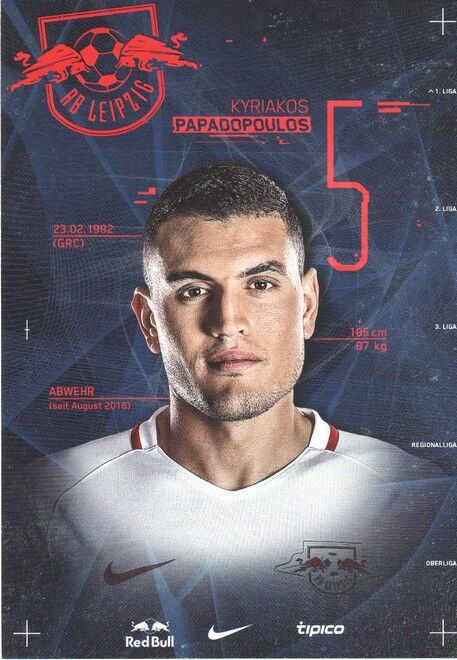 Autogramm Fussball | RB Leipzig | 2016 | Kyriakos PAPADOPOULOS