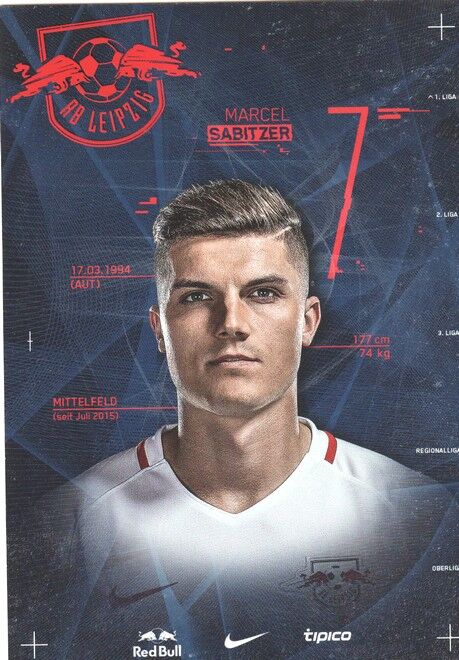 Autogramm Fussball | RB Leipzig | 2016 | Marcel SABITZER