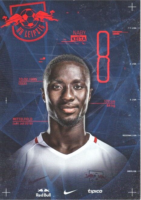 Autogramm Fussball | RB Leipzig | 2016 | Naby KEITA