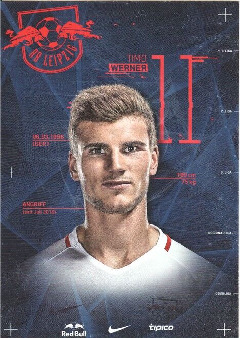 Autogramm Fussball | RB Leipzig | 2016 | Timo WERNER
