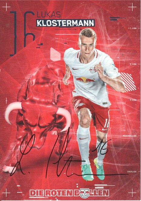 Autogramm Fussball | RB Leipzig | 2016 | Lukas KLOSTERMANN