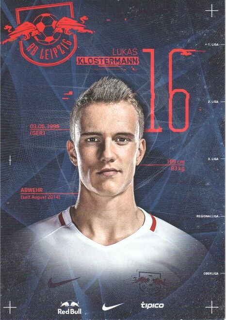 Autogramm Fussball | RB Leipzig | 2016 | Lukas KLOSTERMANN