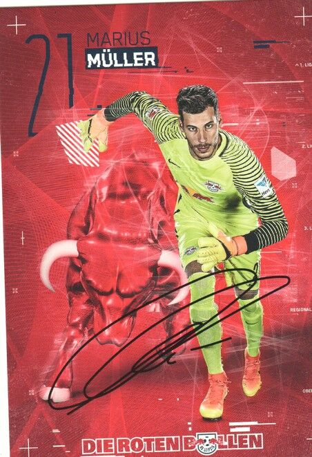 Autogramm Fussball | RB Leipzig | 2016 | Marius MÜLLER