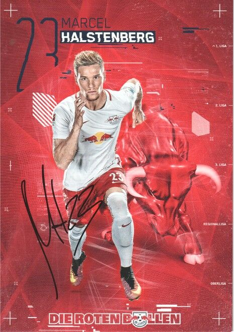 Autogramm Fussball | RB Leipzig | 2016 | Marcel HALSTENBERG