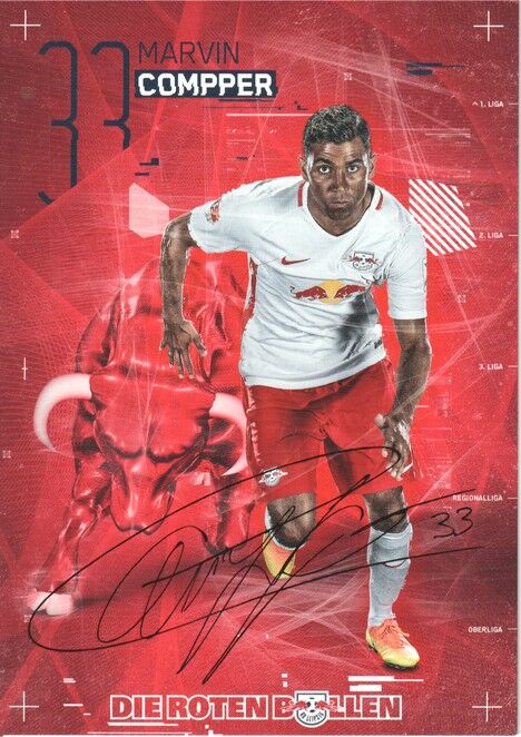 Autogramm Fussball | RB Leipzig | 2016 | Marvin COMPPER