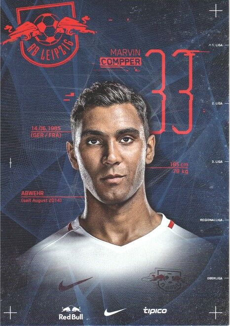 Autogramm Fussball | RB Leipzig | 2016 | Marvin COMPPER