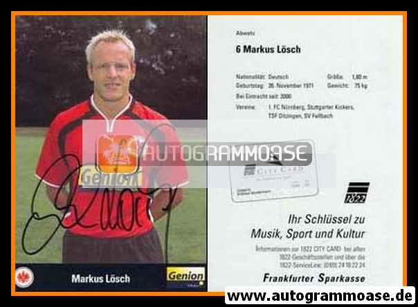 Autogramm Fussball | Eintracht Frankfurt | 2000 | Markus LÖSCH