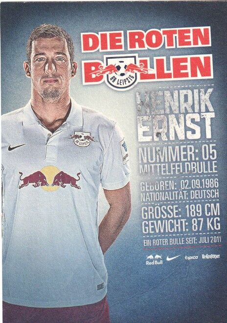 Autogramm Fussball | RB Leipzig | 2014 | Henrik ERNST