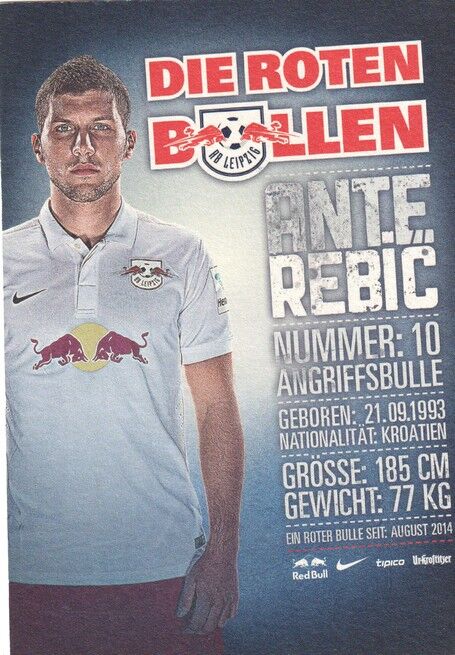 Autogramm Fussball | RB Leipzig | 2014 | Ante REBIC