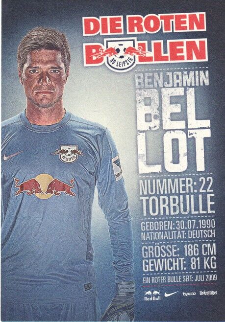 Autogramm Fussball | RB Leipzig | 2014 | Benjamin BELLOT