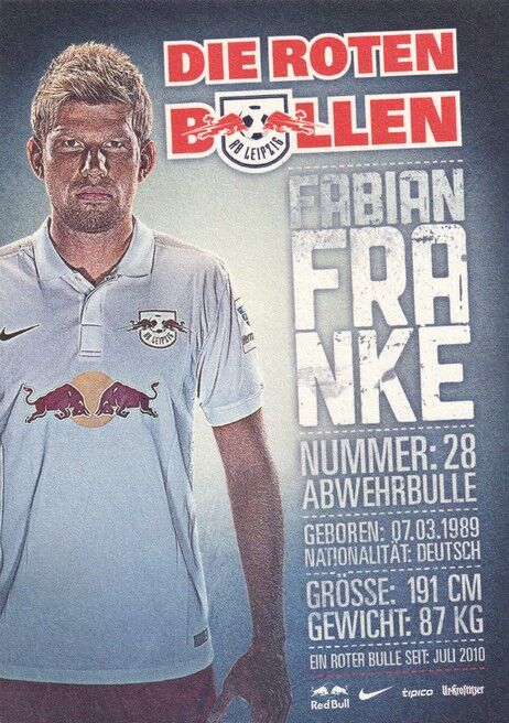Autogramm Fussball | RB Leipzig | 2014 | Fabian FRANKE