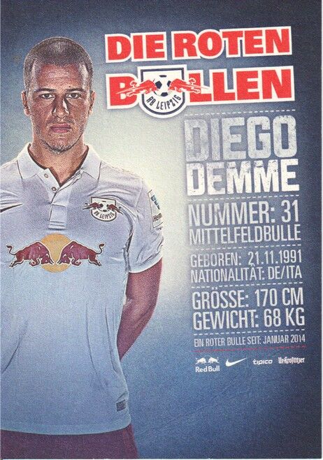 Autogramm Fussball | RB Leipzig | 2014 | Diego DEMME