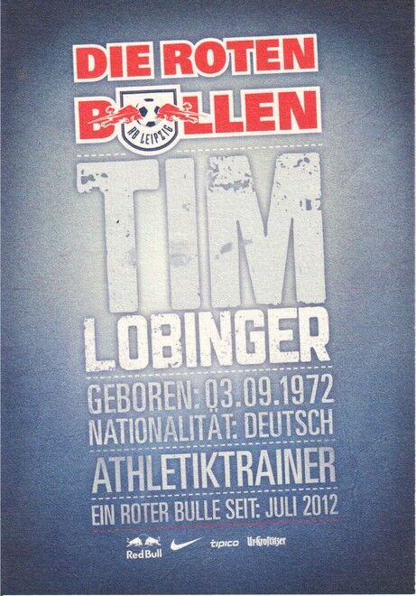 Autogramm Fussball | RB Leipzig | 2014 | Tim LOBINGER