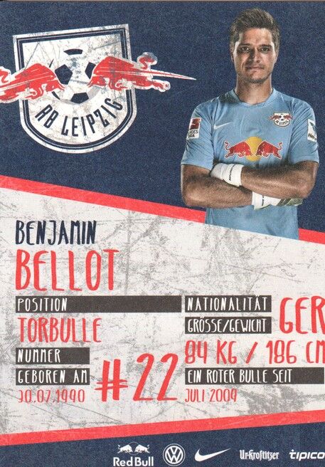 Autogramm Fussball | RB Leipzig | 2015 | Benjamin BELLOT