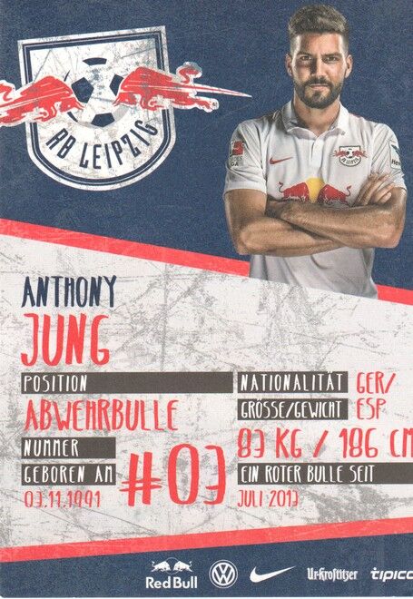 Autogramm Fussball | RB Leipzig | 2015 | Anthony JUNG