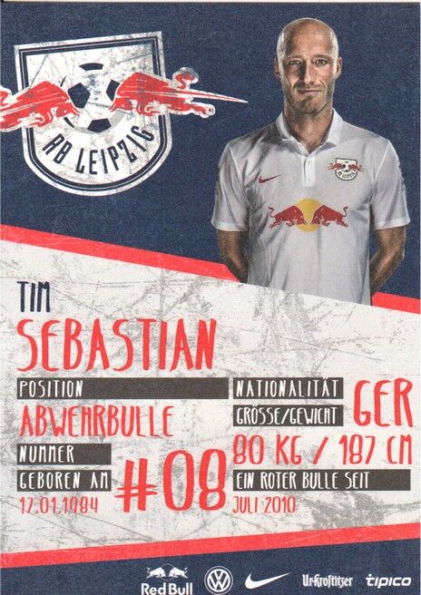 Autogramm Fussball | RB Leipzig | 2015 | Tim SEBASTIAN