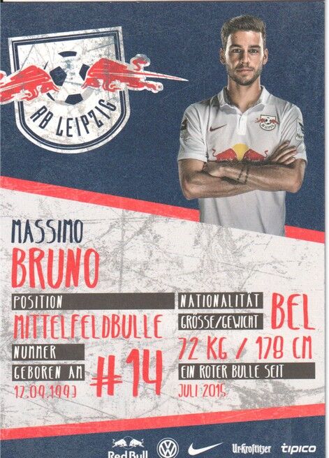 Autogramm Fussball | RB Leipzig | 2015 | Massimo BRUNO