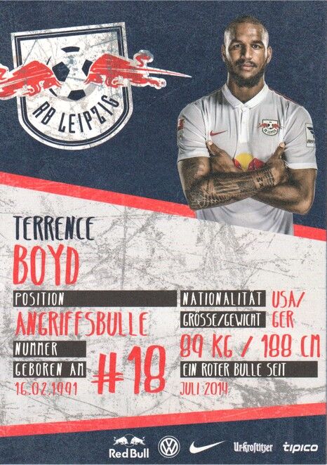Autogramm Fussball | RB Leipzig | 2015 | Terrence BOYD