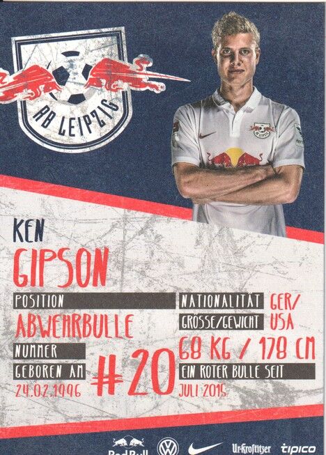 Autogramm Fussball | RB Leipzig | 2015 | Ken GIPSON