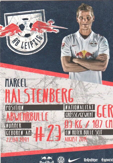 Autogramm Fussball | RB Leipzig | 2015 | Marcel HALSTENBERG