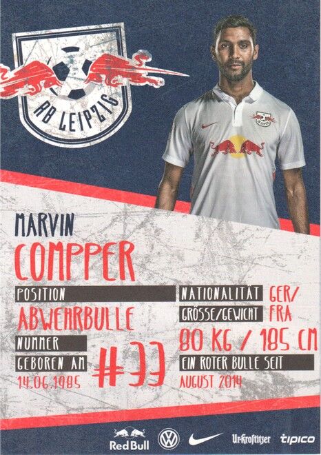 Autogramm Fussball | RB Leipzig | 2015 | Marvin COMPPER