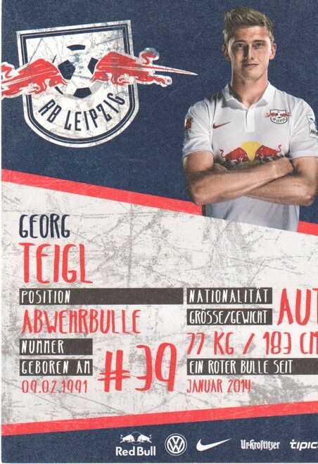 Autogramm Fussball | RB Leipzig | 2015 | Georg TEIGL