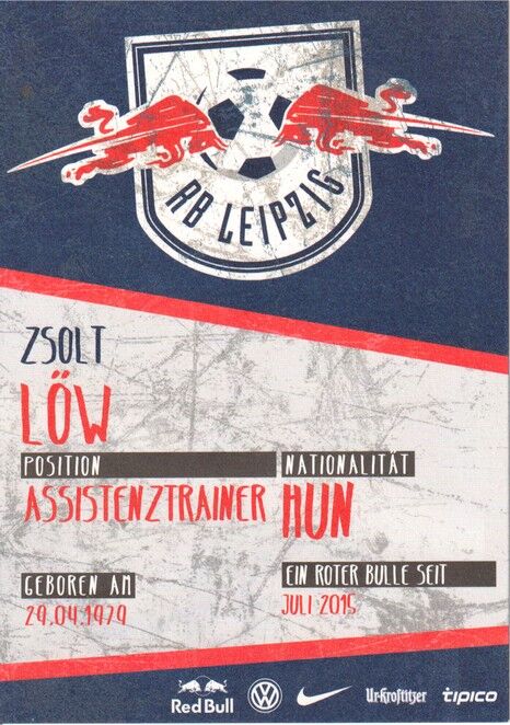 Autogramm Fussball | RB Leipzig | 2015 | Zsolt LÖW