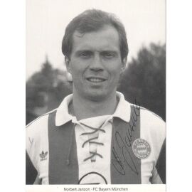 Autogramm Fussball | FC Bayern München | 1980er | Norbert JANZON (Portrait SW)