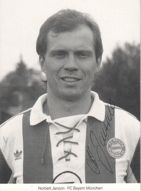 Autogramm Fussball | FC Bayern München | 1980er | Norbert JANZON (Portrait SW)