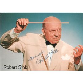 Autogramm Komponist | Robert STOLZ | 1960er (Portrait Color) Eurodisc