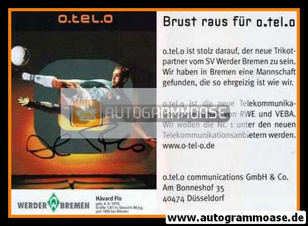 Autogramm Fussball | SV Werder Bremen | 1997 schwarz | Havard FLO